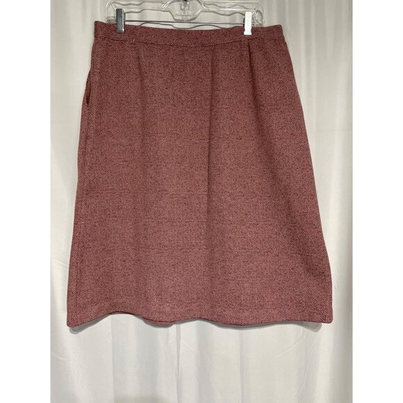 Vintage Women's A-Line Skirt Red Made in USA Size L - Picture 4 of 6